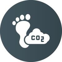 Carbon Footprint Creative Icon Design vector