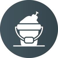 Sand Bucket Creative Icon Design vector