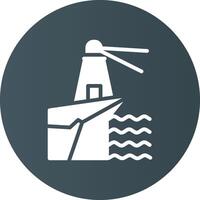 Lighthouse Landscape Creative Icon Design vector