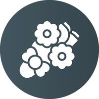 Flower Bouquet Creative Icon Design vector