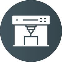 3d Printer Creative Icon Design vector