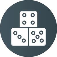 Domino Piece Creative Icon Design vector