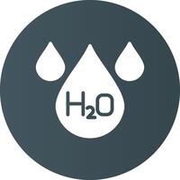 H2O creativo icono diseño vector