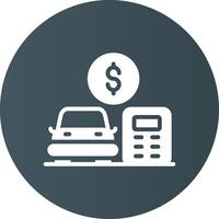 Car Loan Calculator Creative Icon Design vector