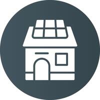 Solar House Creative Icon Design vector