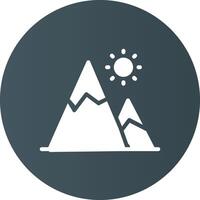 diseño de icono creativo de montaña vector