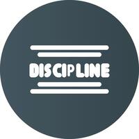 Discipline Creative Icon Design vector