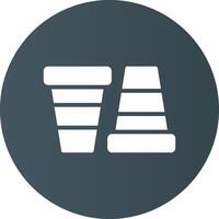 Glyph Circle Light Black Gradient vector