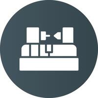 Lathe Machine Creative Icon Design vector