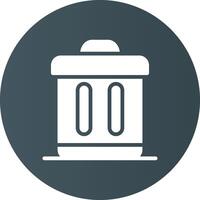 Trash Bin Creative Icon Design vector