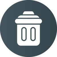 Trash Bin Creative Icon Design vector