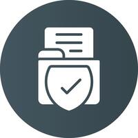 Secured Backup Creative Icon Design vector