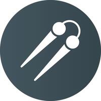 Knitting Needles Creative Icon Design vector