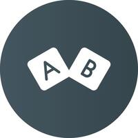 diseño de icono creativo de bloque abc vector