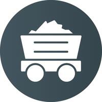 Mine Cart Creative Icon Design vector