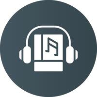 Audio Book Creative Icon Design vector