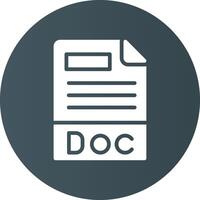 Doc File Format Creative Icon Design vector