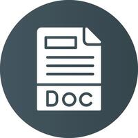 Doc File Format Creative Icon Design vector