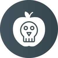 diseño de icono creativo de manzana envenenada vector