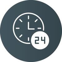 Soporte las 24 horas para el diseño de iconos creativos. vector