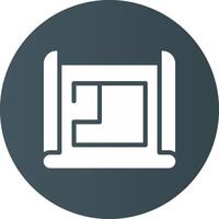 Glyph Circle Light Black Gradient vector