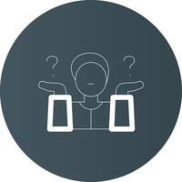 Glyph Circle Light Black Gradient vector