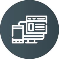 Responsive Website Creative Icon Design vector