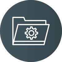 Folder Setting Creative Icon Design vector