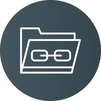 Link Folder Creative Icon Design vector