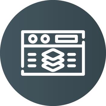 Full Stack Developer Creative Icon Design vector