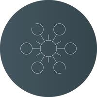 Glyph Circle Light Black Gradient vector