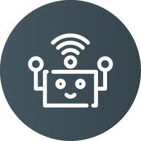 Robot Assistant Creative Icon Design vector