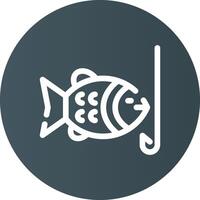 Hooked Fish Creative Icon Design vector