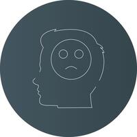 Emotions Sad Creative Icon Design vector