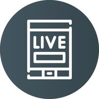 Live Stream Creative Icon Design vector