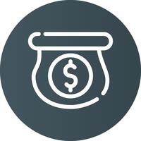 Money Bag Creative Icon Design vector