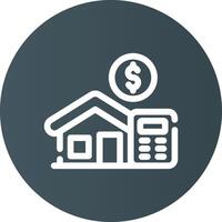 Home Loan Calculator Creative Icon Design vector