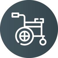 Wheelchair Creative Icon Design vector