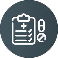 Medical Prescription Creative Icon Design vector