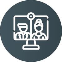 Online Interview Creative Icon Design vector