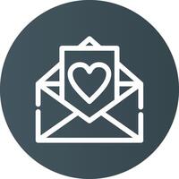 diseño de icono creativo de carta de amor vector