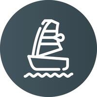 diseño de icono creativo de windsurf vector