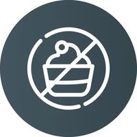 No Sweets Creative Icon Design vector