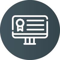 Online Certificate Creative Icon Design vector