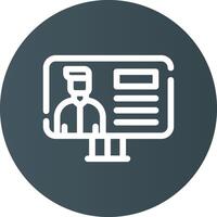 Online Lecture Creative Icon Design vector