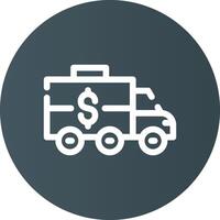 Bank Truck Creative Icon Design vector