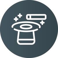 Glyph Circle Light Black Gradient vector