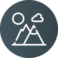 Mountains Landscape Creative Icon Design vector