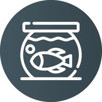 Fish Bowl Creative Icon Design vector