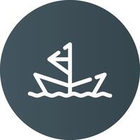 Paper Boat Creative Icon Design vector